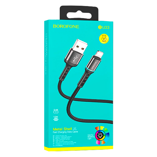 کابل تبدیل USB به لایتنینگ بروفون مدل BU33 طول 1.2 متر